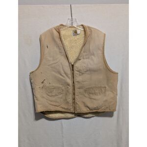 Vintage Y2K Carhartt Sherpa Lined Vest Brown Size 2XL/XXL